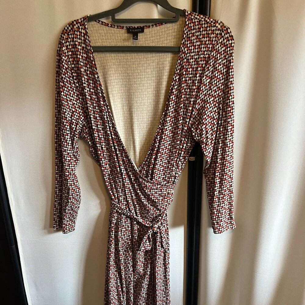 Talbots Multicolor Wrap Dress